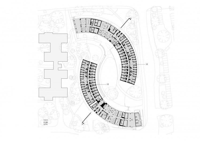 Plan of the student accommodation