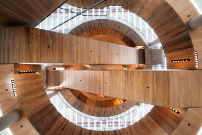View of KaDeWe escalators from below