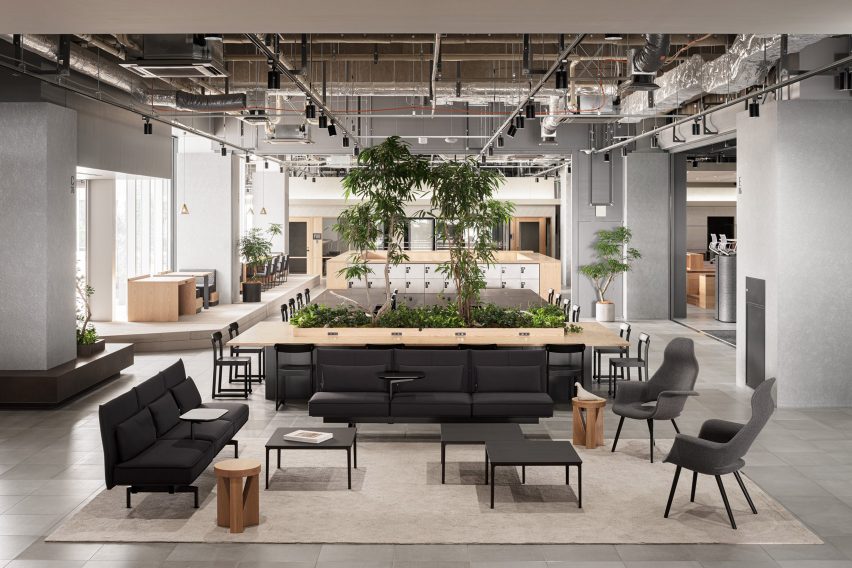 Interiors of Kadokawa office in Tokorozawa