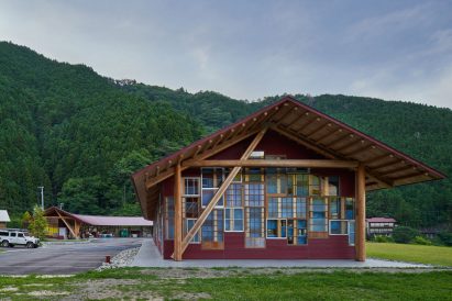 Walls of structures at the Kamikatsu Zero Waste Center were constructed from donated doors 