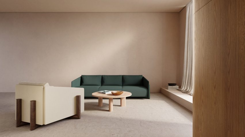 Timber seating by Charles Kalpakian