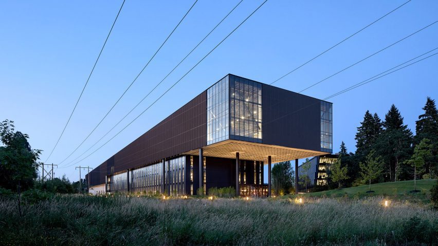 Steel mesh wraps Nike’s LeBron James Innovation Center by Olson Kundig