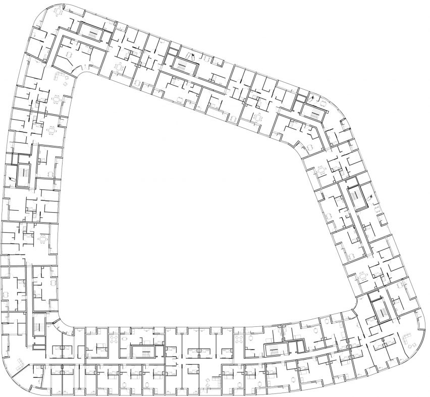 Example floor plan of Living Landscape by Jakob+MacFarlane and T.ark
