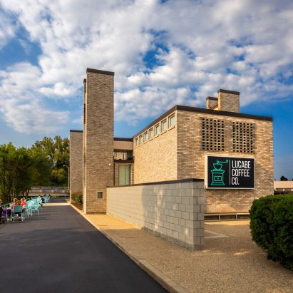 The exterior of the coffee shop