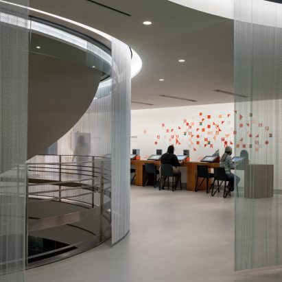 A quadrant in the gallery