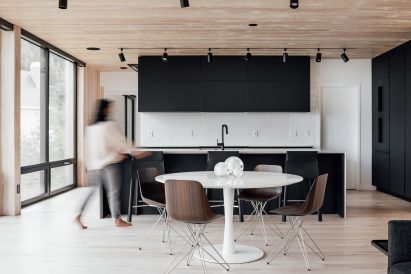 Black kitchen cabinets by Klima