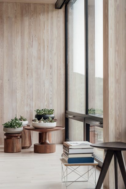 Wooden walls inside
