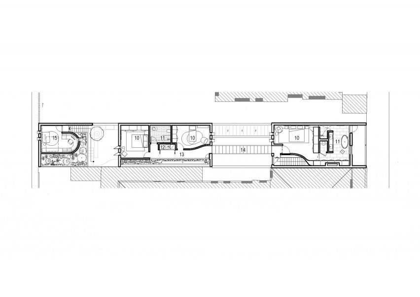 Fitzroy Bridge House first floor plan
