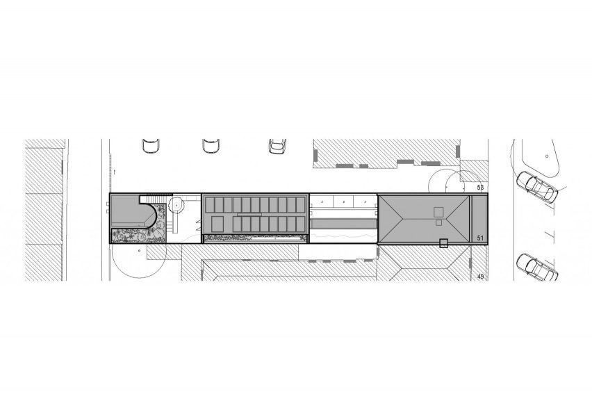 Fitzroy Bridge House roof plan