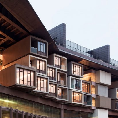 Windows protruding from The Museum Hotel Antakya