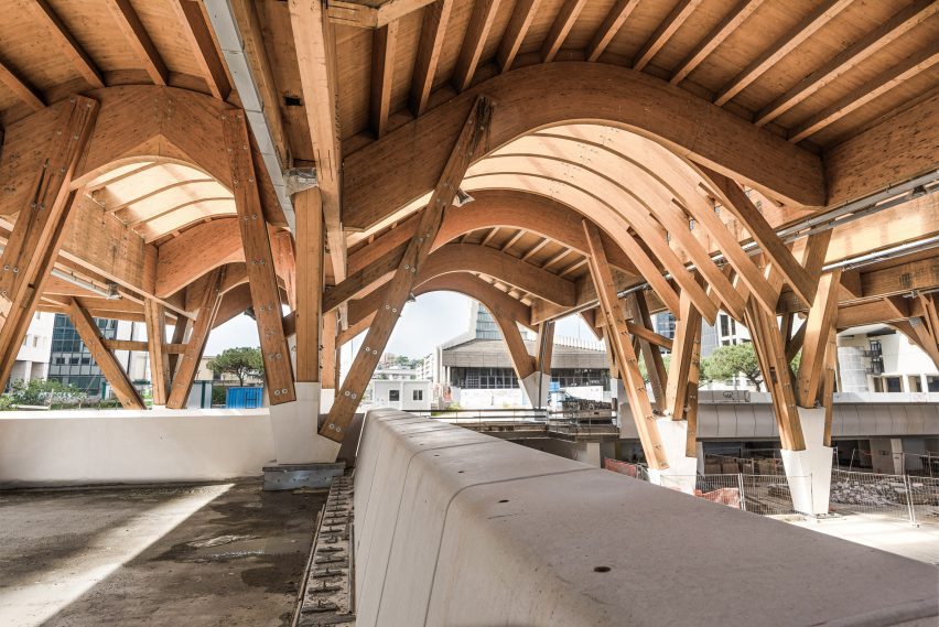 Wooden railway arches