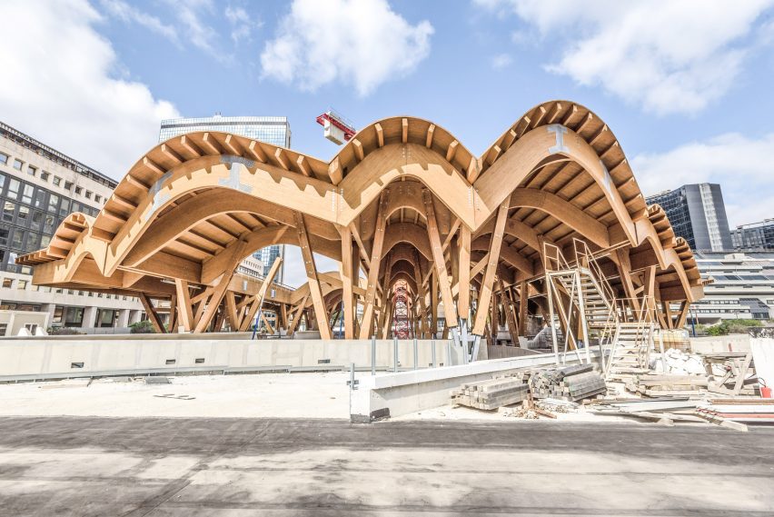 Front of wooden underground station