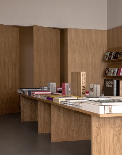 Oak study table in New Mags store
