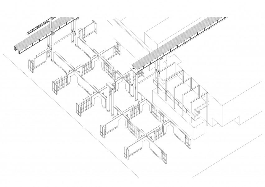 axonometric drawing of no show by Youssofozay + Hart