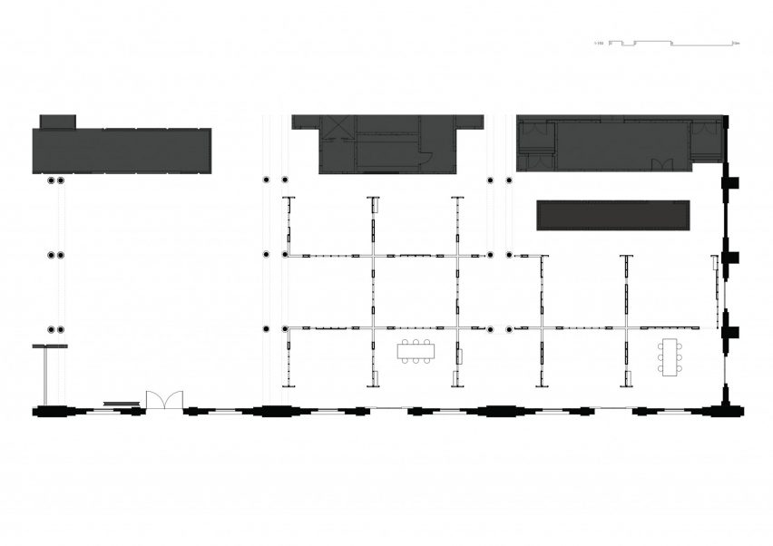 plan drawing of no show by Youssofozay + Hart