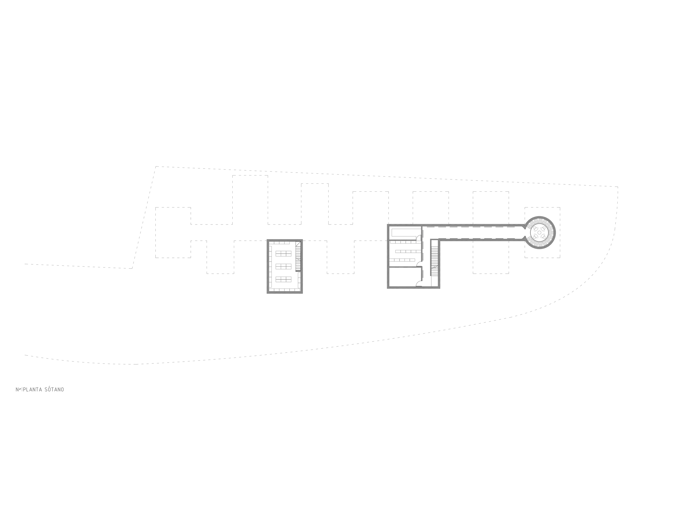 Office Casa Leyros by 1540 Arquitectura floor plan
