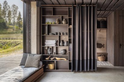 Ziedlejas Spa and Wellness Resort has wood clad interiors