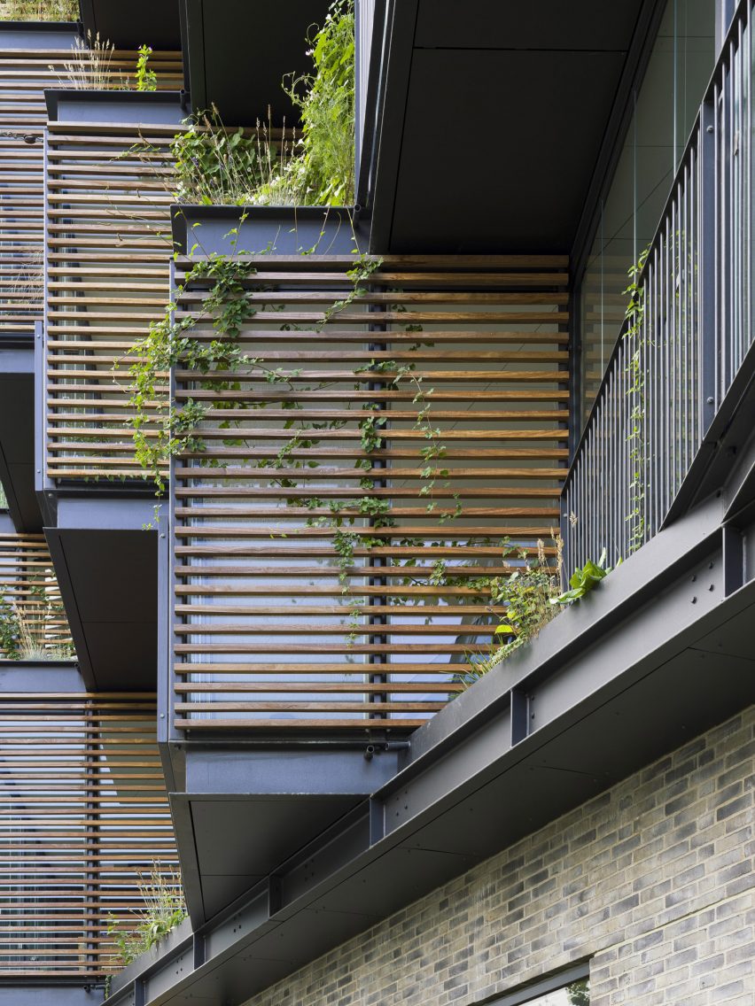 Balcony of Ørsted Gardens by Tegnestuen Lokal