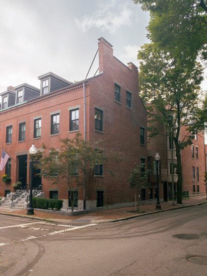 Boston house is located on a street corner