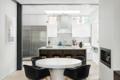 Interior view of the kitchen at boston house
