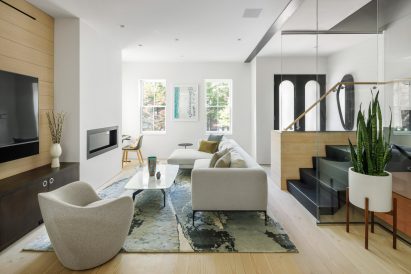 Interior view of the living space at boston house