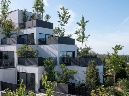 Tree-covered housing in Antwerp