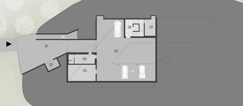 basement plan of Kastelaz Hof by Peter Pichler Architecture