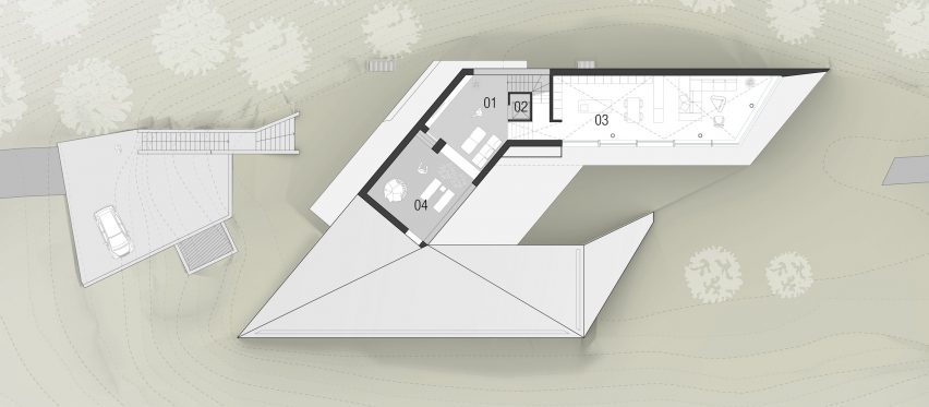 first floor plan of Kastelaz Hof by Peter Pichler Architecture
