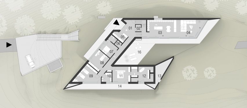 ground floor plan of Kastelaz Hof by Peter Pichler Architecture