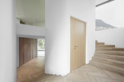 Interior view of staircase and hallways at Kastelaz Hof