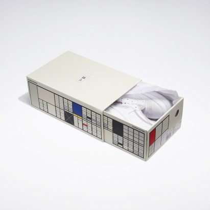 A shoebox with the Ray Eames house patten
