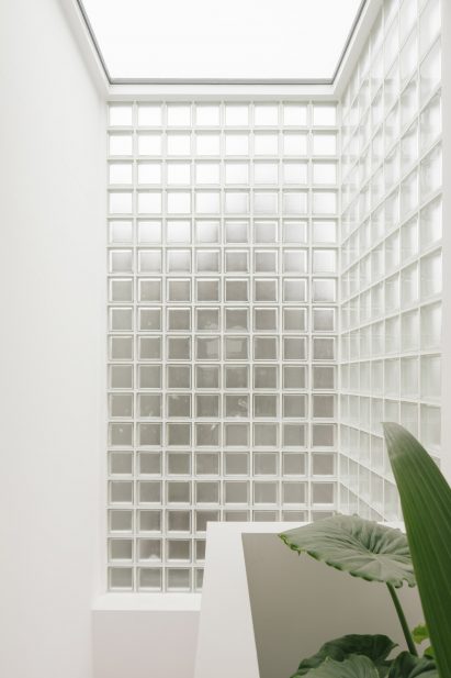 Glass brick wall