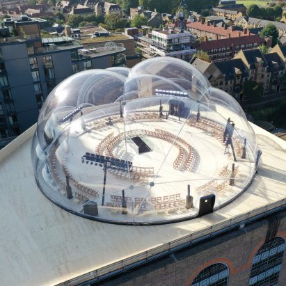 The structure was placed ontop of a carpark