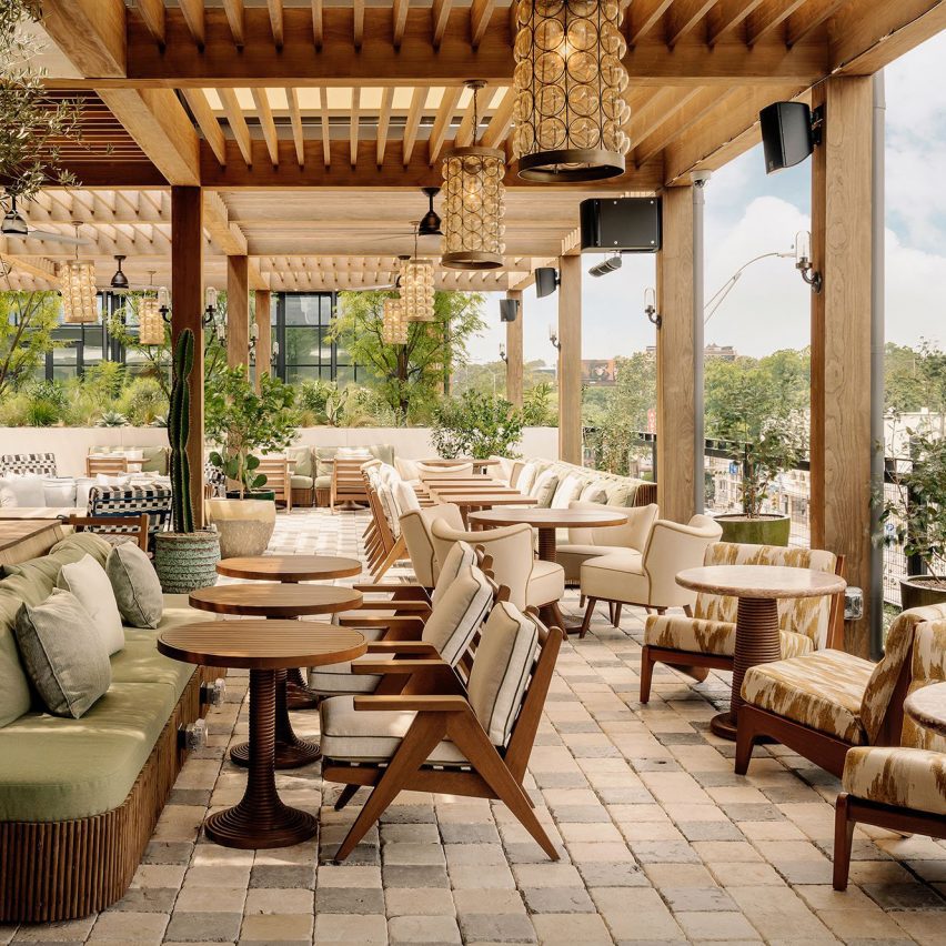 Outside terrace with seating