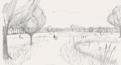 Wild flower meadow sketch