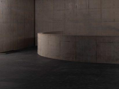 Concrete gallery interiors