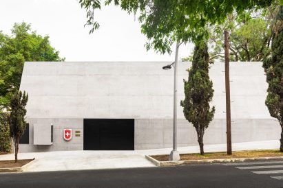 Concrete facade of Swiss residence