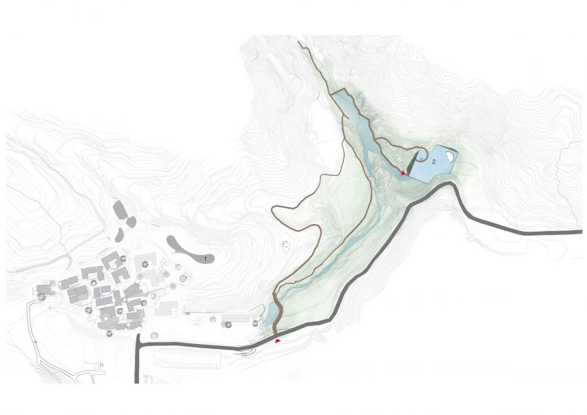 site plan of the hometown moon by syn architects
