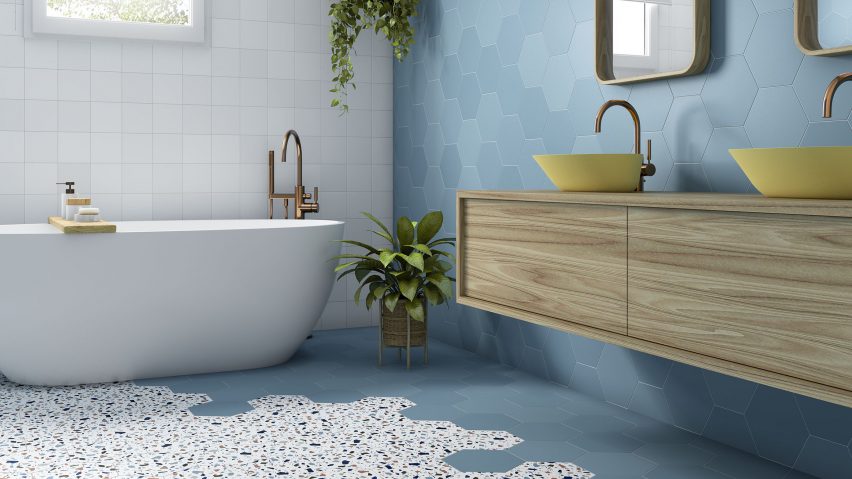 Terrazo tile by Dune Ceramica