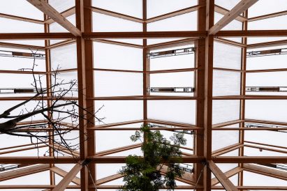A zig-zagging roof tops the Ibihaven building