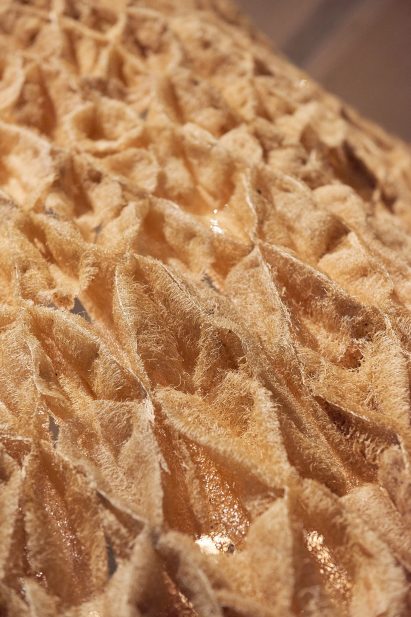 detail image of the fibrous pavilion