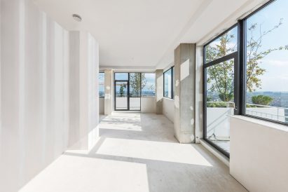 the interior of an apartment at Trudo Vertical Forest