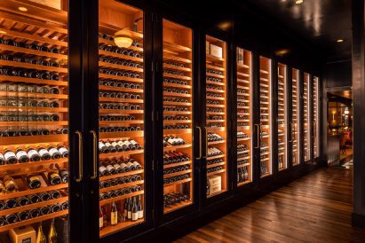 Wine storage and display case