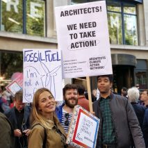 Architects Climate Action Network Protest in article about UK net-zero strategy