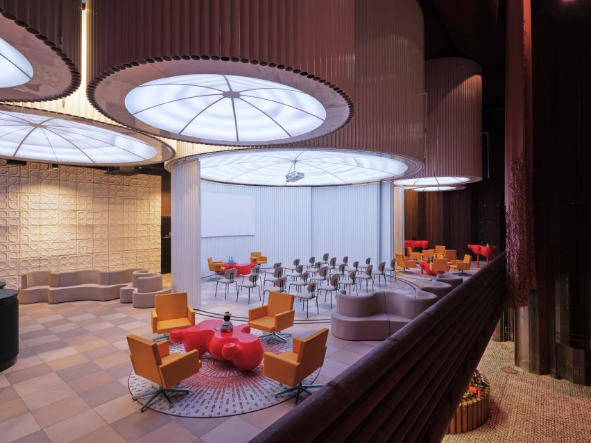VIP lounge within the Dutch Biotope pavilion at Expo 2020 Dubai