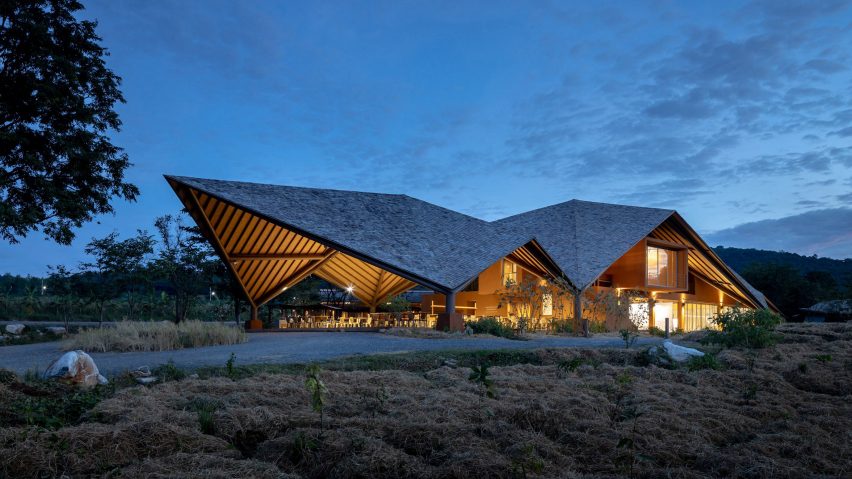 The learning centre was built beneath a large roof