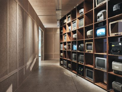E-waste installation by Ibrahim Mahama at the Design Museum
