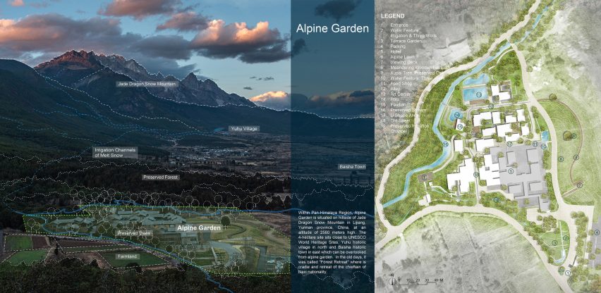 site plan of alpine garden by z'scape