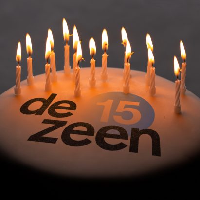 Dezeen 15 birthday cake