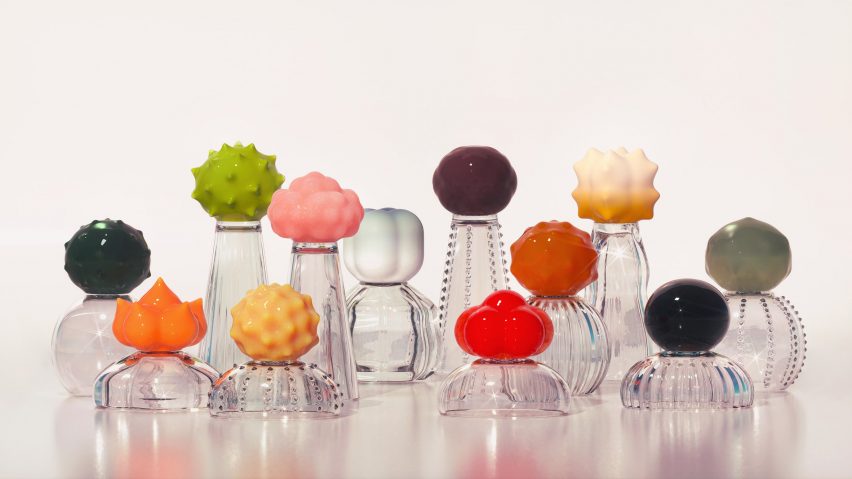 Glassware with colourful lids